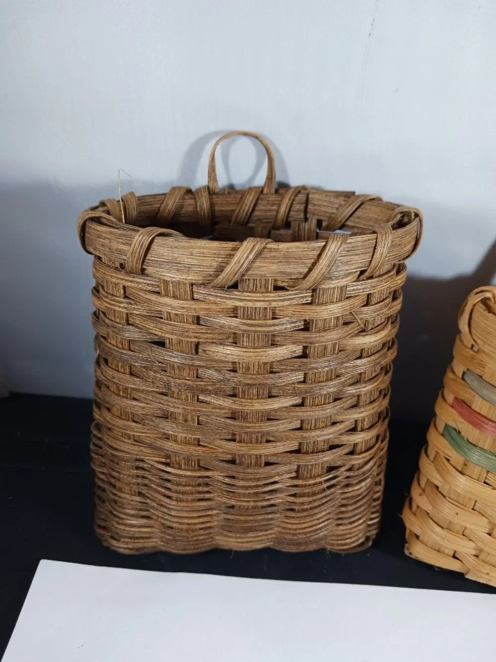 4 Mini Vintage Wicker Baskets